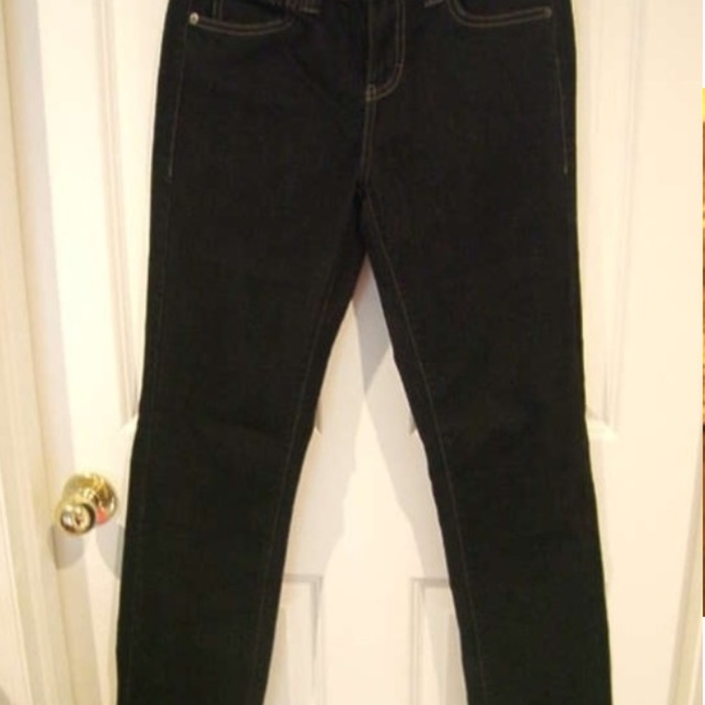 27 / 4 Calvin Klein black wash dark straight leg jeans 1990s vintage style